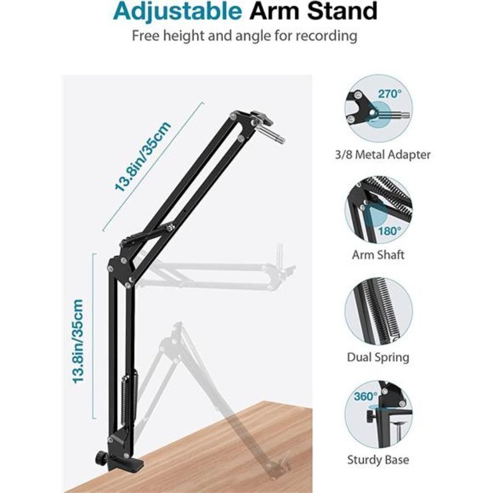 InnoGear Microphone Arm, Upgraded Mic Arm Microphone Stand Boom